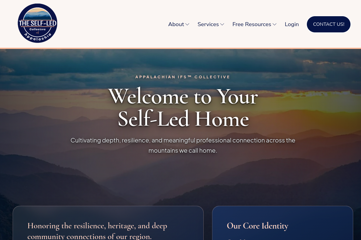 The Self-Led Collective of Appalachia website