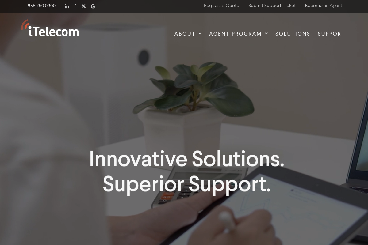 iTelecom homepage