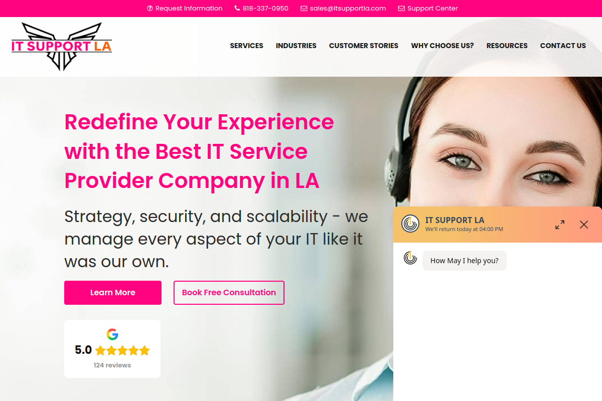 IT Support LA homepage