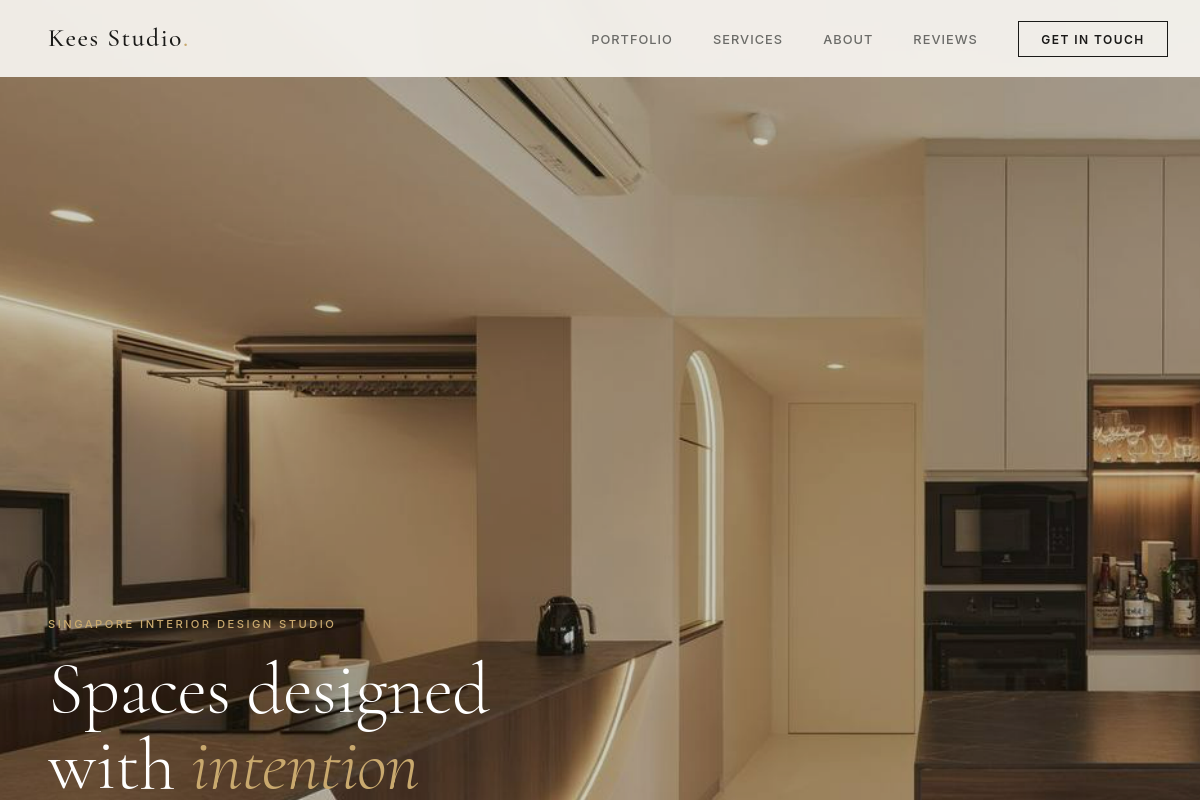 Kees Studio interior design website and client portal