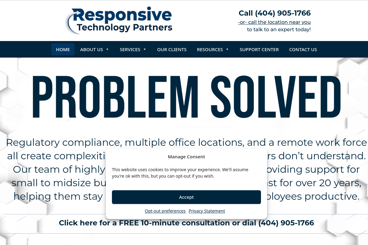 ICS Managed IT Services homepage