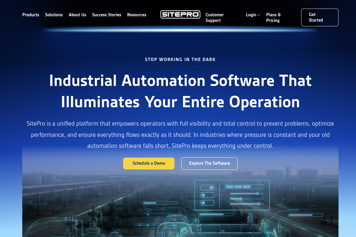 SitePro homepage