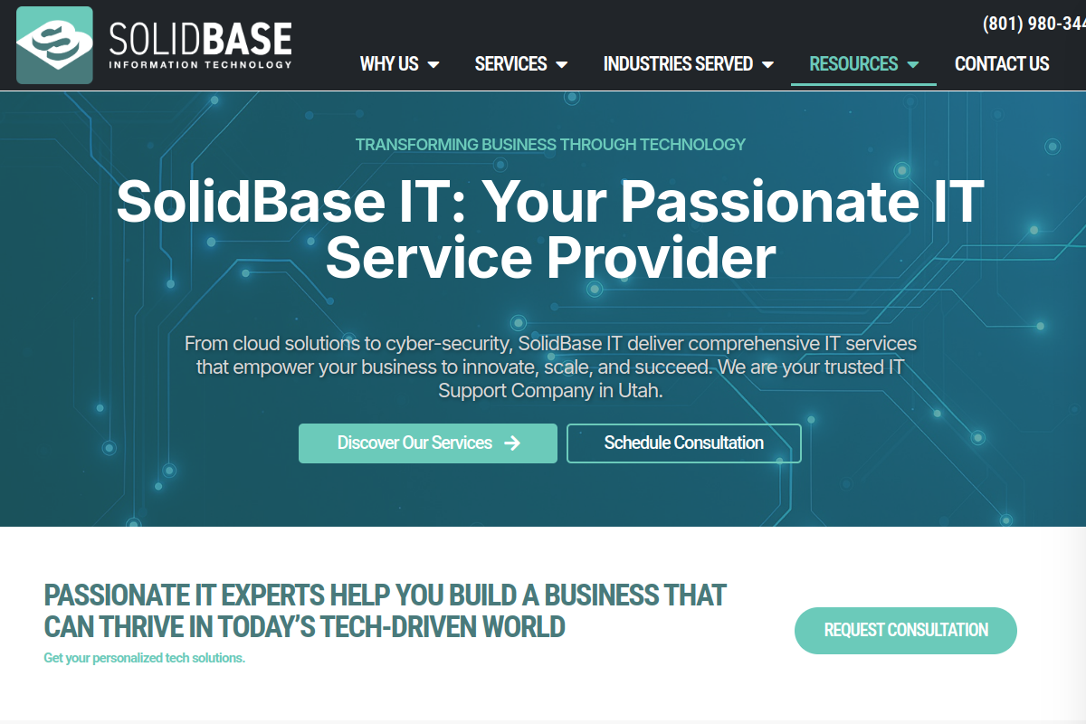 Solid Base IT homepage
