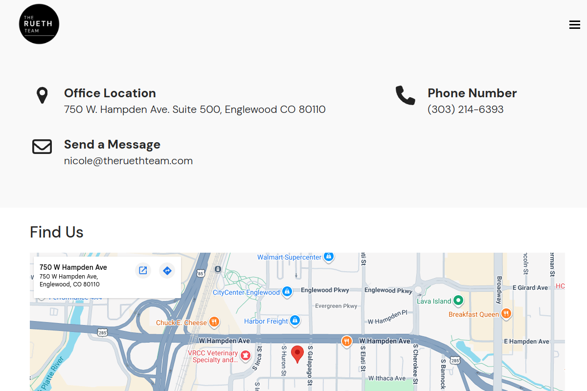 Screenshot of Top-Rated Mortgage Team | The Rueth Team at CCM