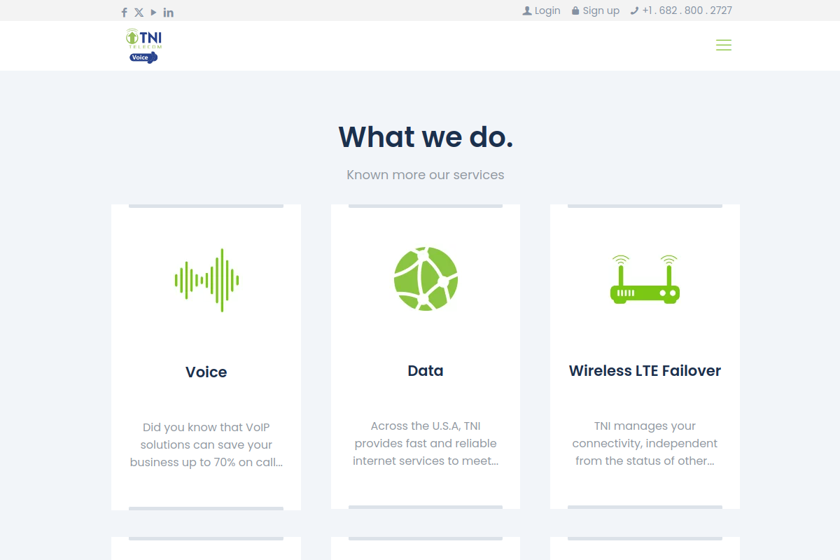 TNI Telecom Inc homepage