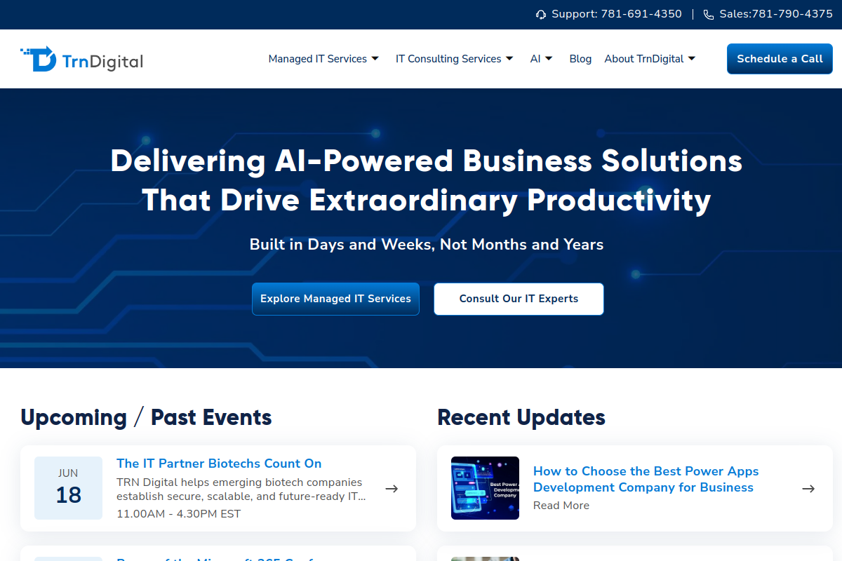 TrnDigital homepage