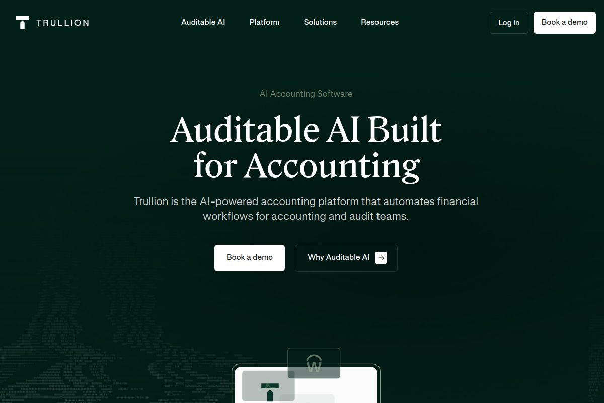 Trullion homepage