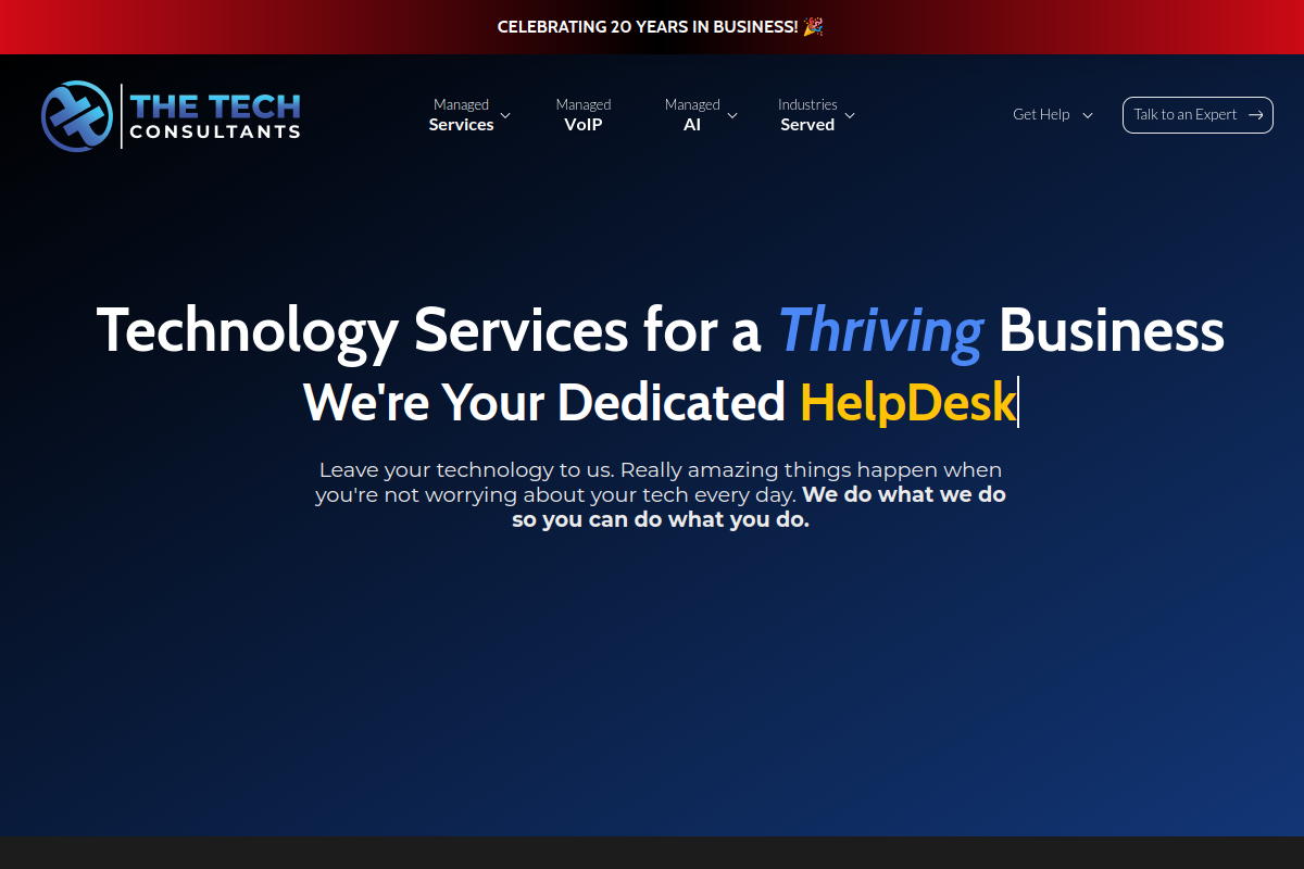 The Tech Consultants homepage