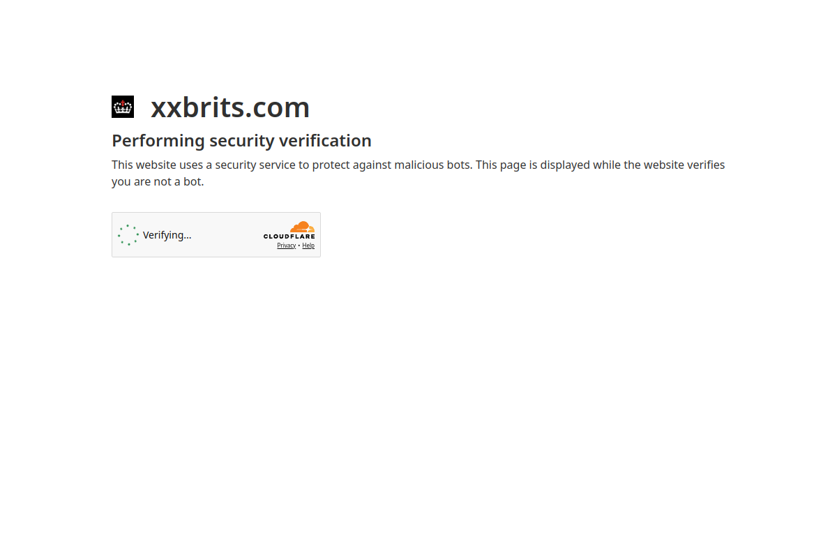 XXBrits homepage as it appeared during testing