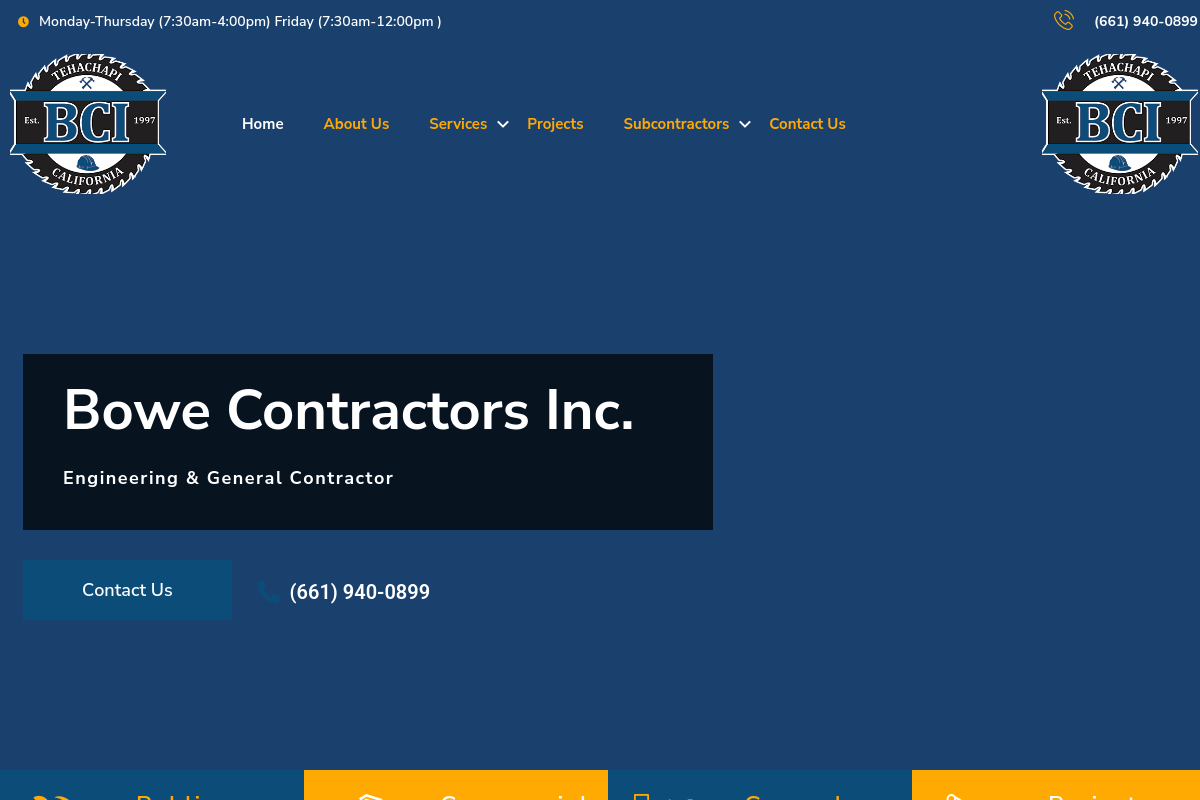 Bowe Contractors Inc. screenshot