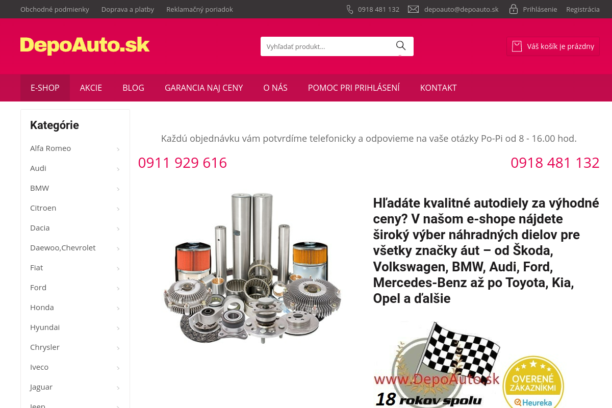 Náhľad e-shopu DEPOAUTO.SK