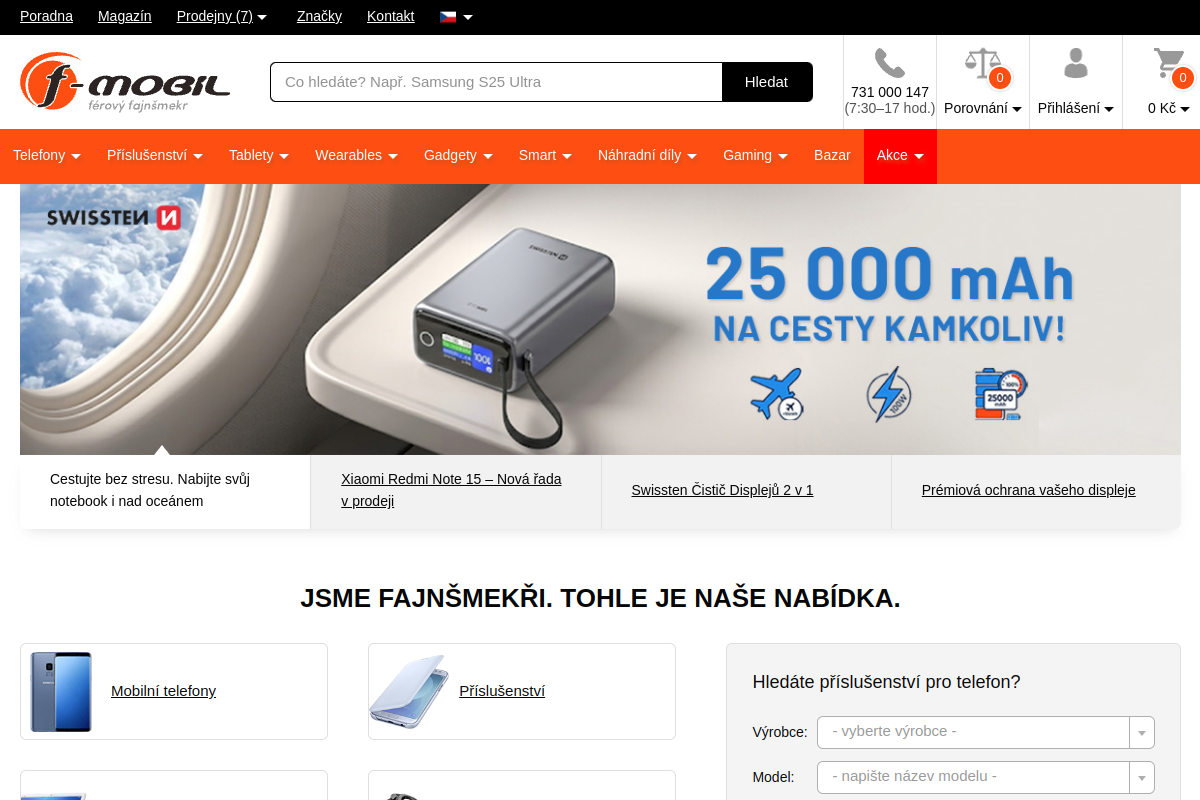 Náhľad e-shopu http://f-mobil.cz
