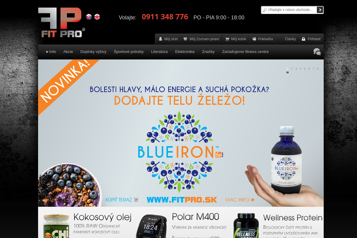 Náhľad e-shopu FITPRO.SK - FITNESS ESHOP
