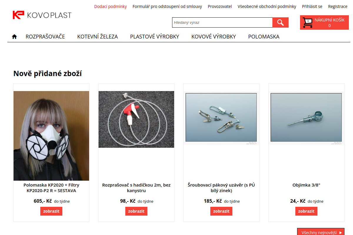 Náhľad e-shopu E-shop výrobního družstva Kovopl