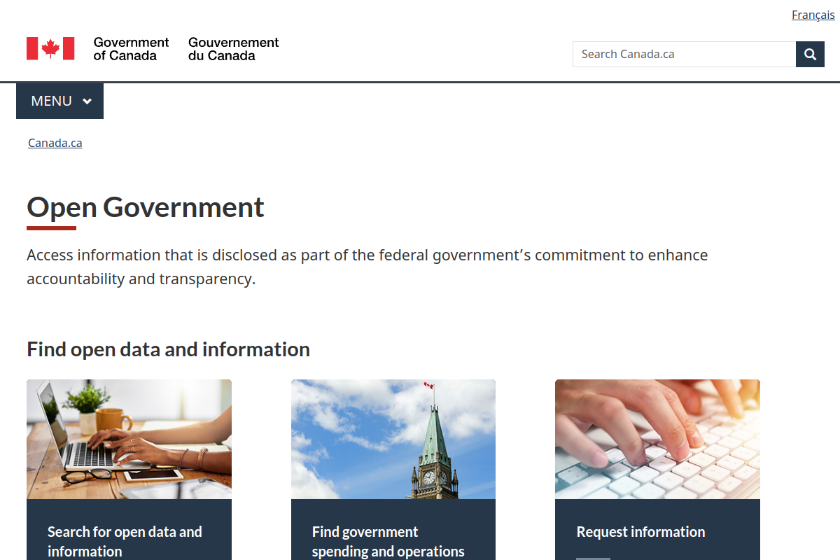 Open Government, Canada preview