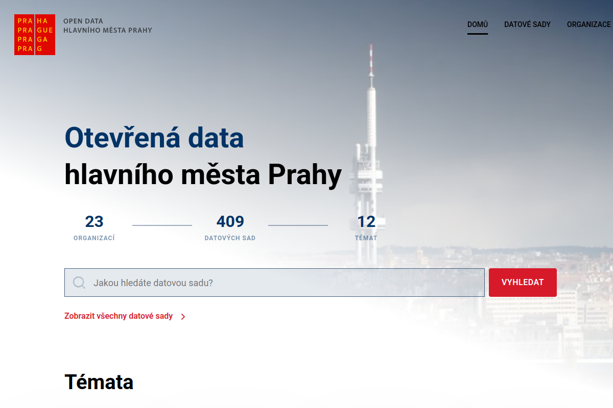 City, Prague Open Data preview
