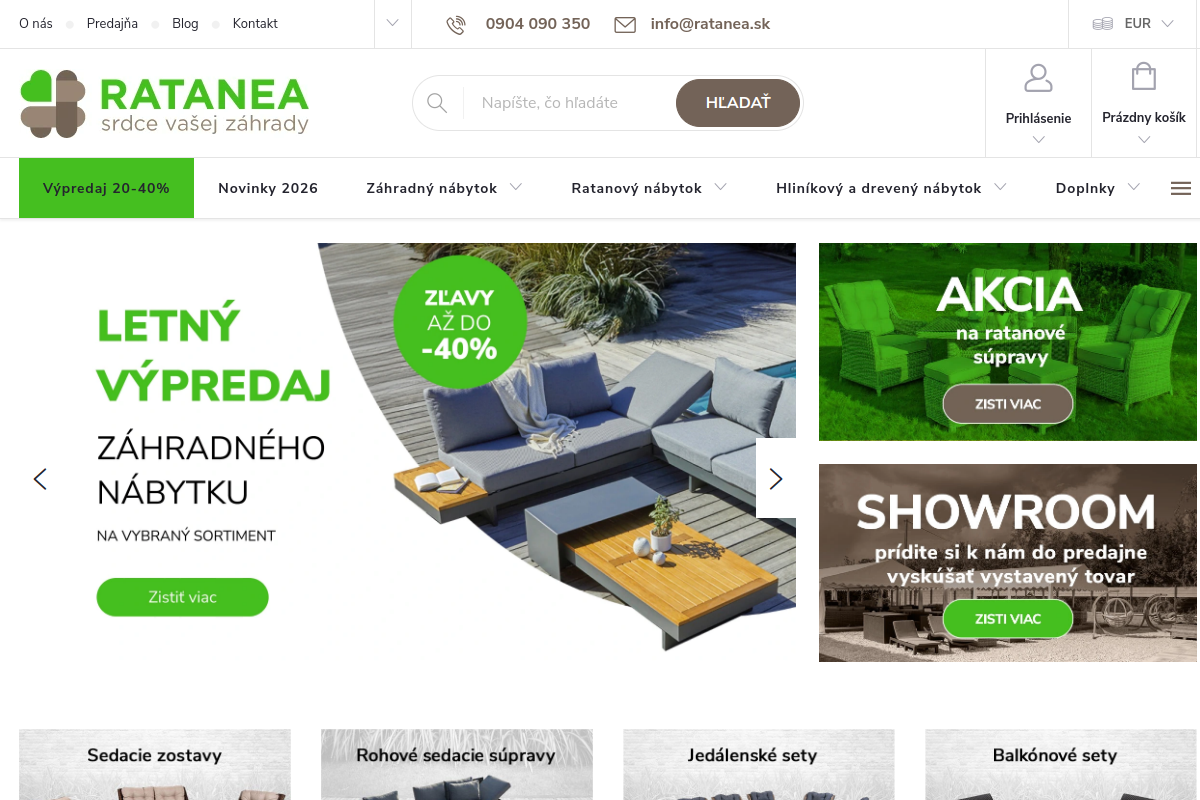 Náhľad e-shopu Ratanový nábytok a doplnky