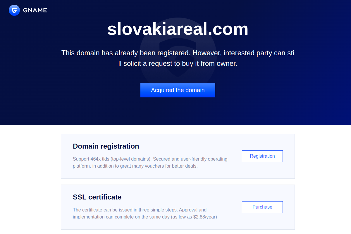 Náhľad e-shopu SLOVAKIA REAL, S.R.O.