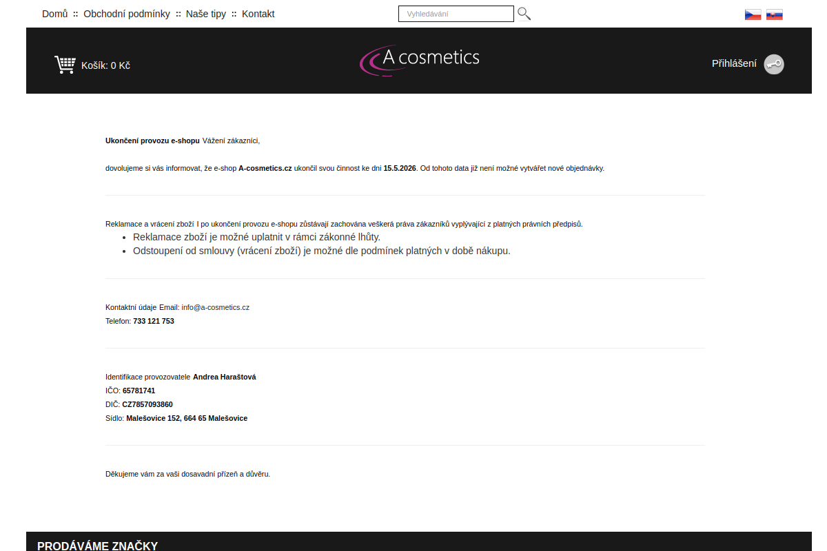 Náhľad e-shopu A-cosmetics - kosmetika
