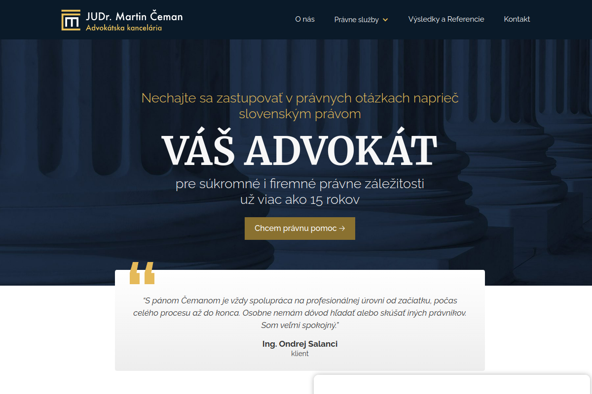 Náhľad e-shopu Mgr. Martin Čeman - advokát