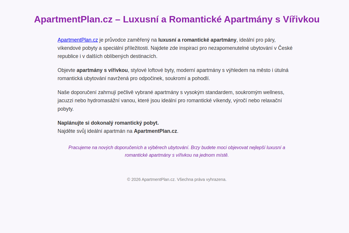 Náhľad e-shopu Apartmány v Prahe