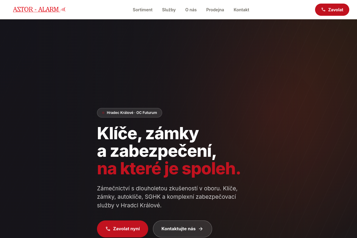 Náhľad e-shopu ASTOR ALARM ON-LINE