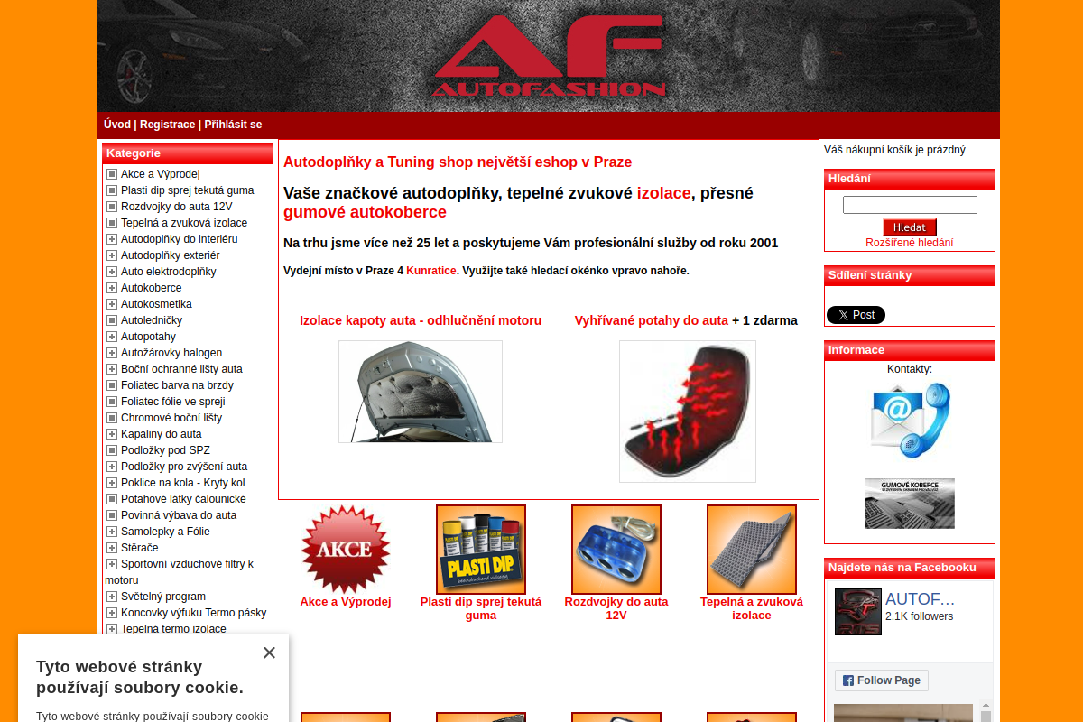 Náhľad e-shopu AUTOFASHION AUTODOPLňKY CZ