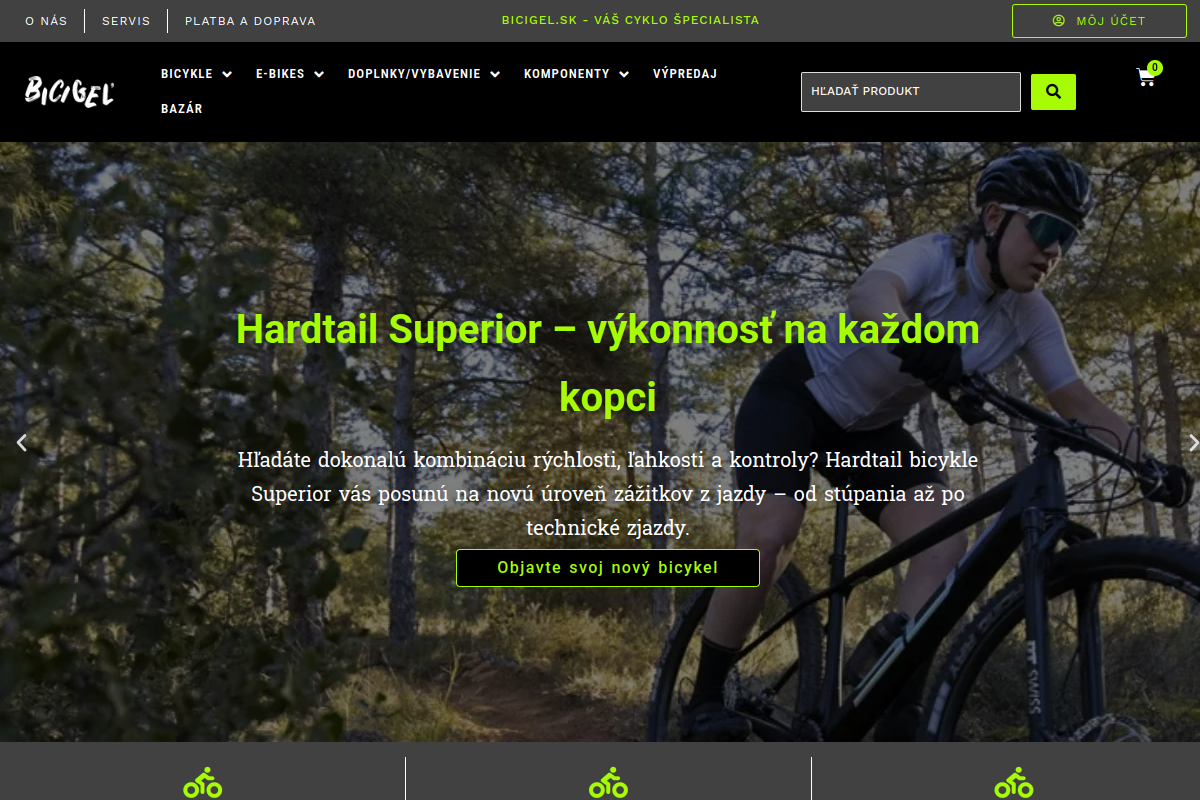 Náhľad e-shopu BICIGEĽ PREšOV