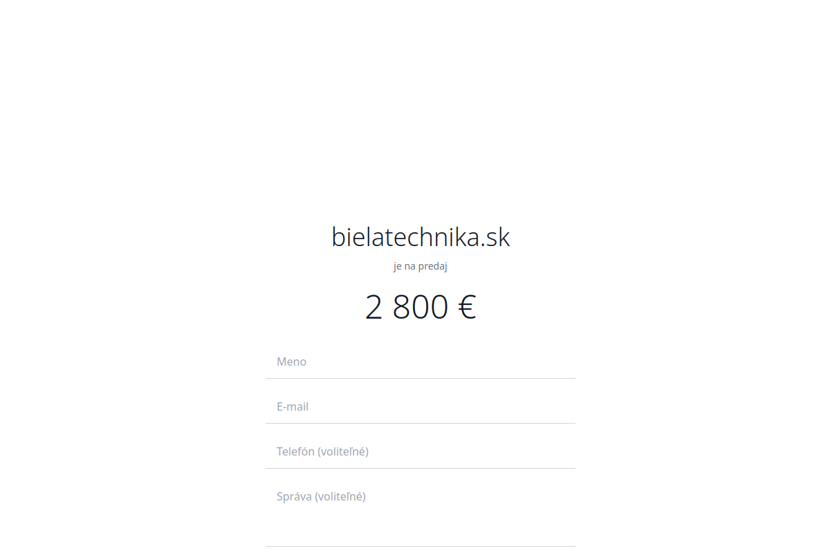 Náhľad e-shopu biela technika