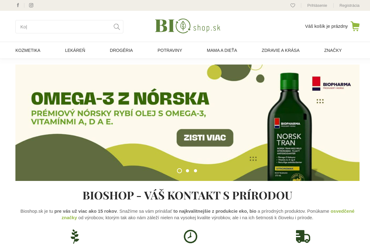 Náhľad e-shopu BIOSHOP.SK