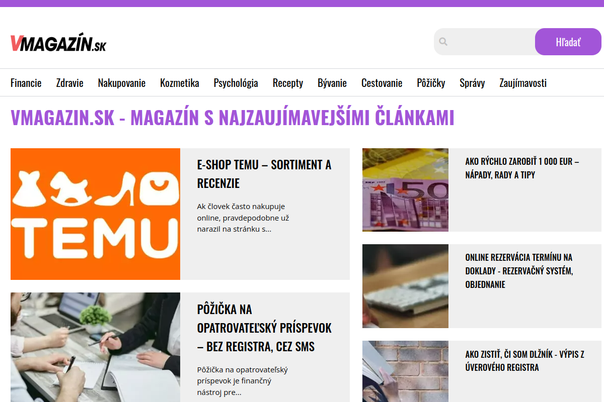 Náhľad e-shopu Bizuteriasnov.sk