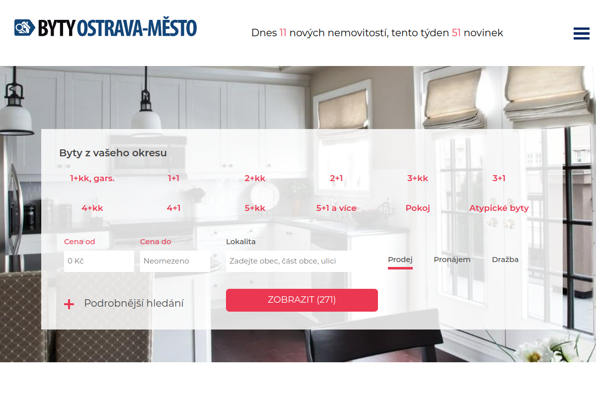 Náhľad e-shopu BYTY V OSTRAVě