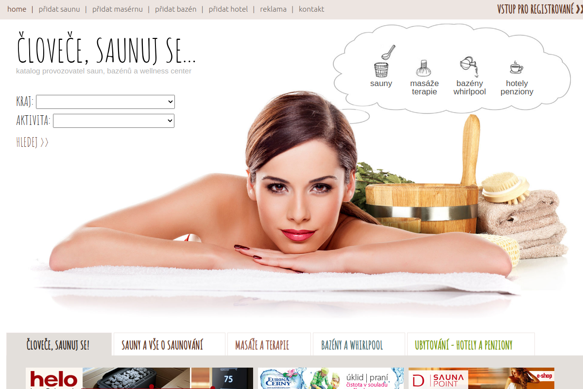 Náhľad e-shopu ČLOVěčE SAUNUJ SE - VšE O SAUNOVANí