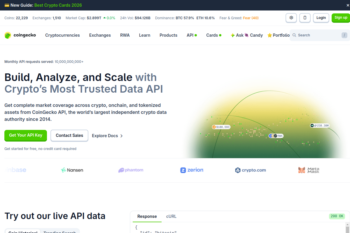 CoinGecko preview