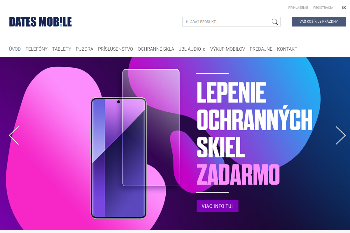 Náhľad e-shopu MOBILNé TELEFóNY A PRíSLUŠENSTVO