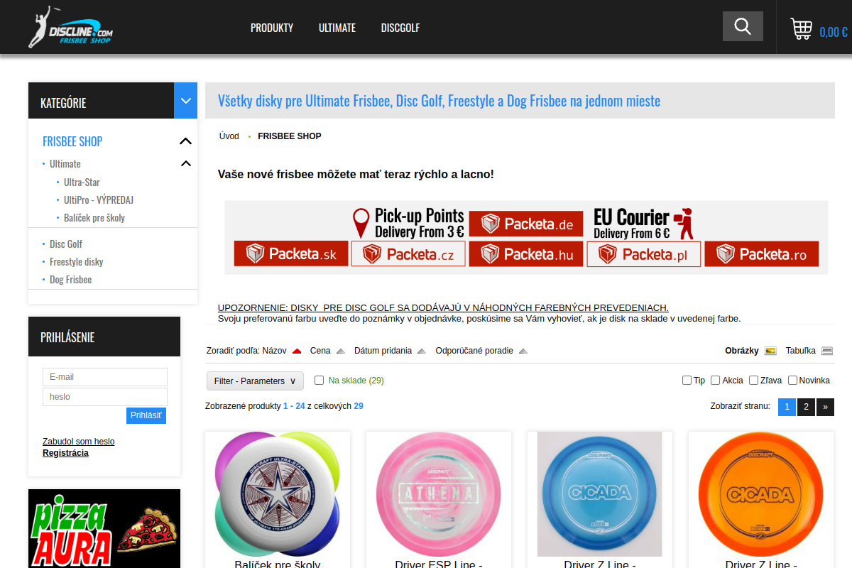 Náhľad e-shopu DISCLINE.COM
