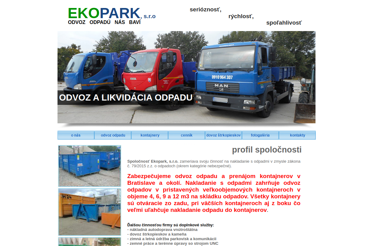 Náhľad e-shopu ODVOZ A LIKVIDACIA NABYTKU, STAVEB. ODP.