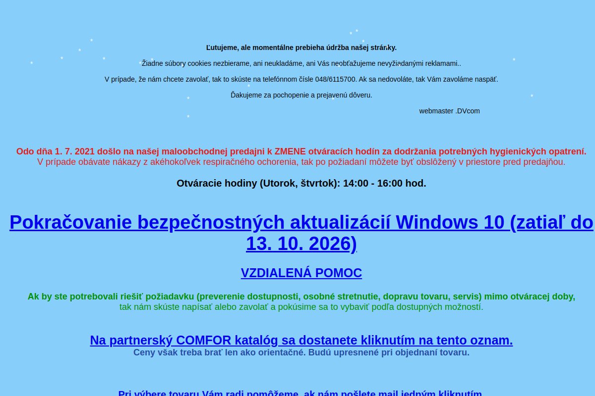 Náhľad e-shopu DVcom