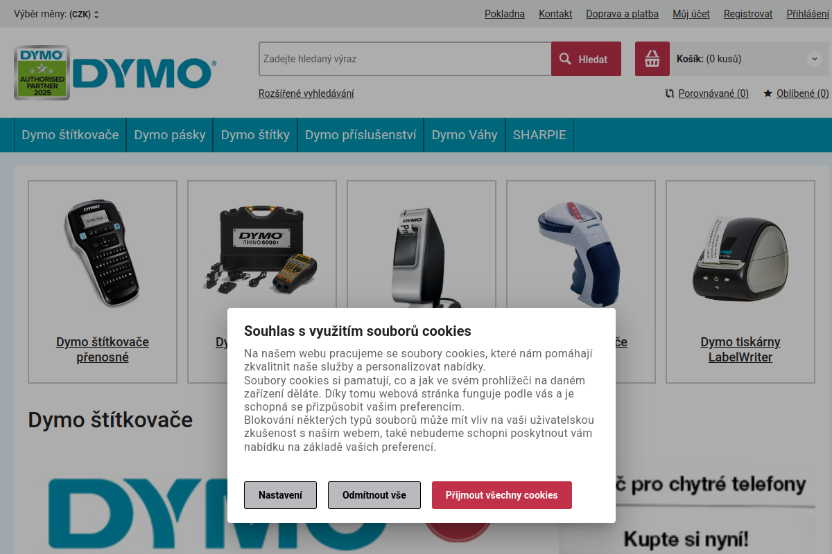 Náhľad e-shopu DYMO