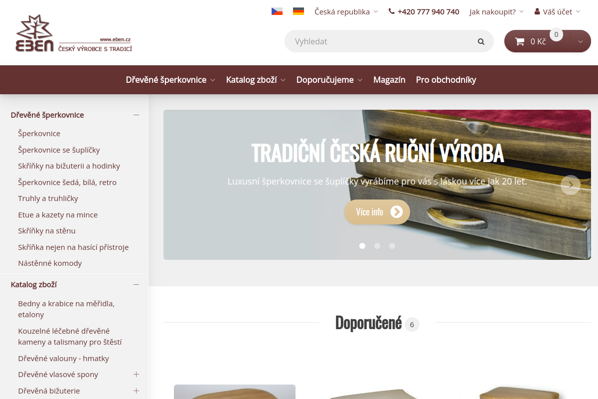 Náhľad e-shopu Moderní české dárky ze dřeva