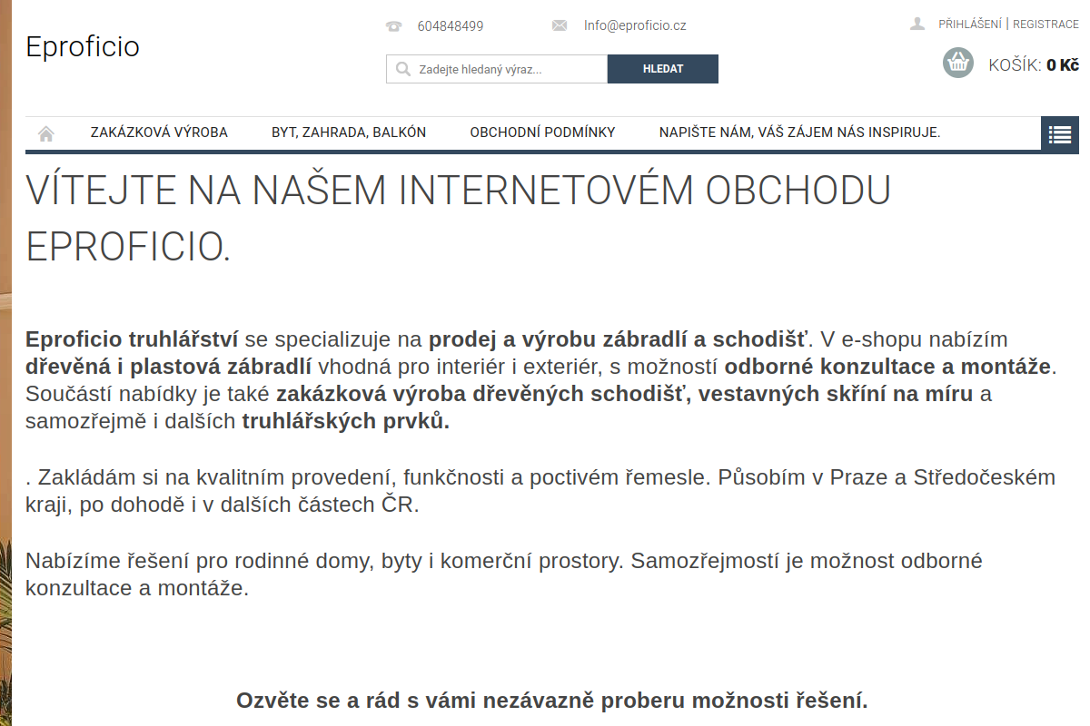 Náhľad e-shopu EDřEVO - DřEVěNé SCHODY A ZáBRADLí ...