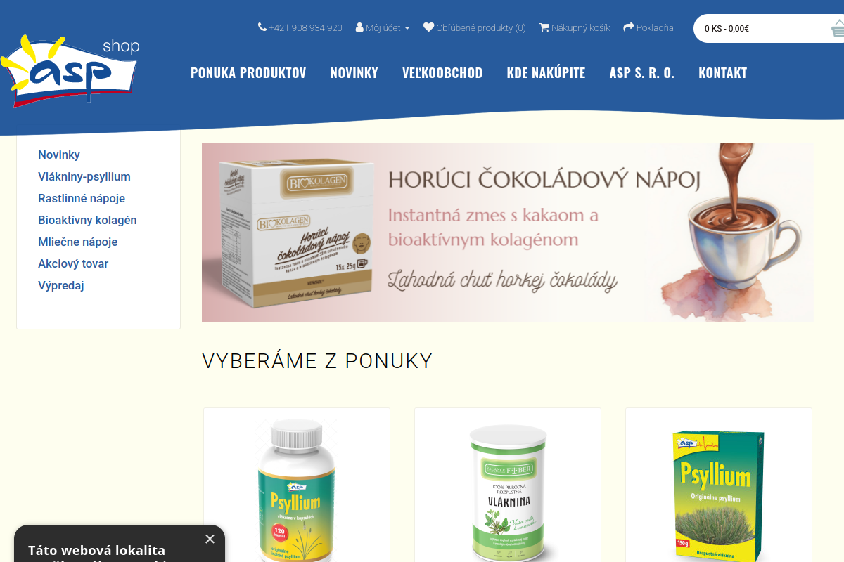 Náhľad e-shopu ESHOP.ASPSK.SK - INTERNETOVý OBCHOD