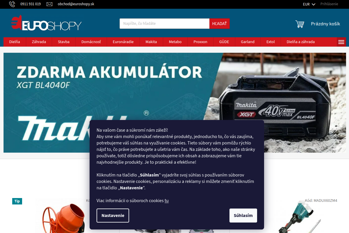Náhľad e-shopu EUROSHOPY.SK