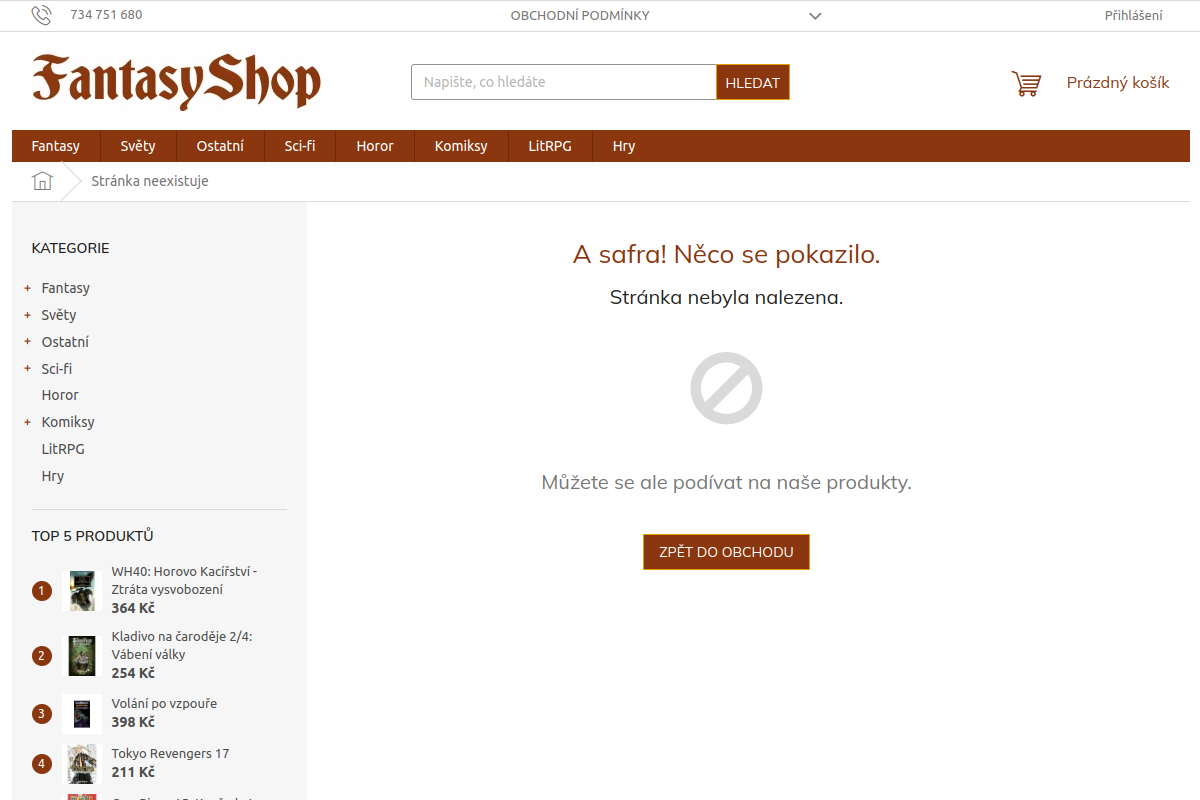 Náhľad e-shopu FantasyShop.cz
