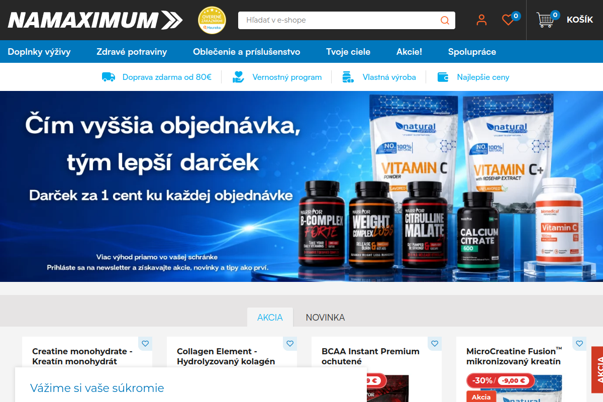 Náhľad e-shopu Fitpotreby.sk