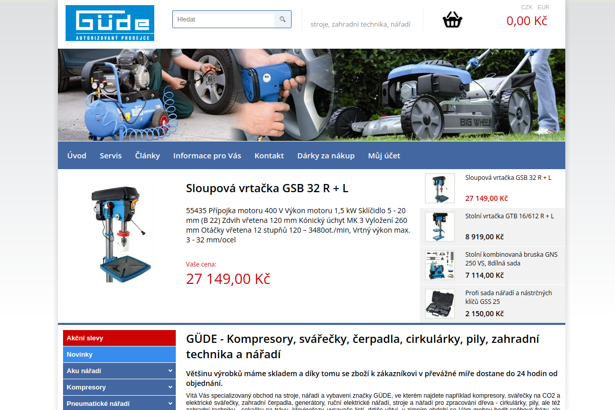 Náhľad e-shopu GÜDE OBCHOD