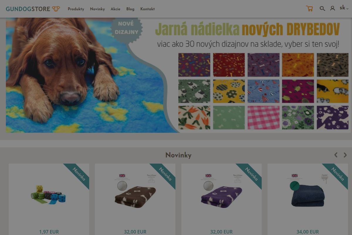 Náhľad e-shopu MYSTIQUE GUNDOG STORE