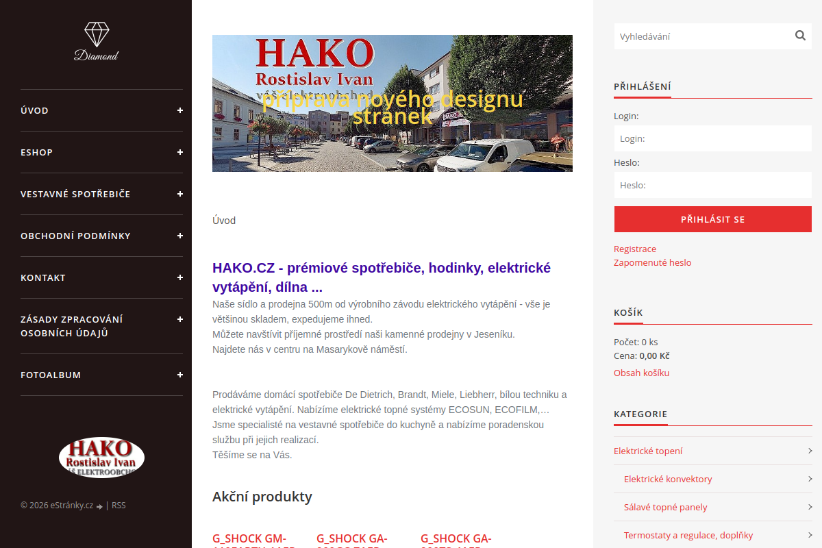 Náhľad e-shopu Elektro obchod