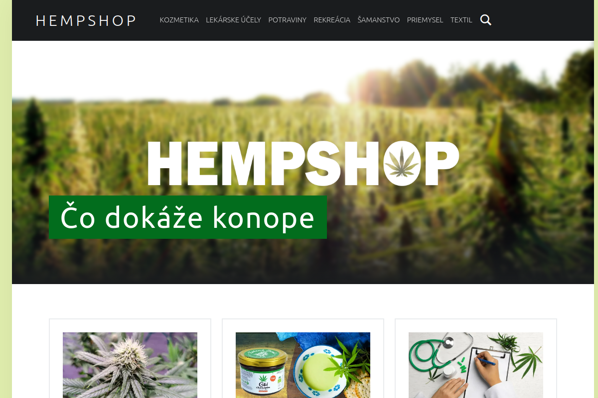 Náhľad e-shopu HempShop