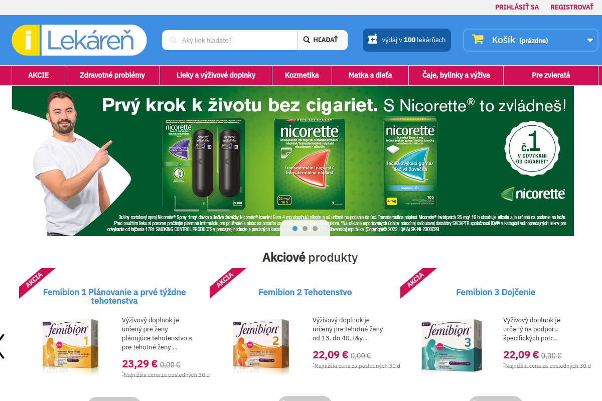 Náhľad e-shopu Prvá slovenská virtuálna lekáreň